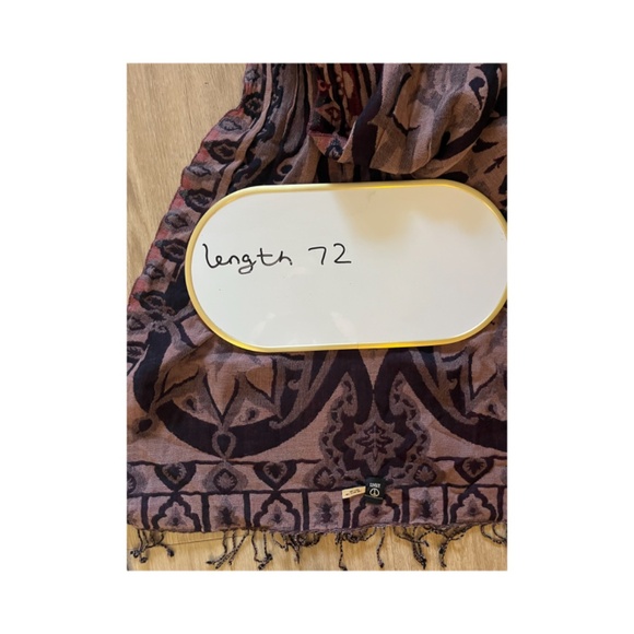 Lucky Peace Love Fringed Boho Hippie shawl Wrap Scarf 100% Wool - Picture 10 of 11